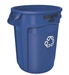 Conteneur Brute Rubbermaid rond 121 Litres bleu