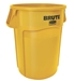 Conteneur Brute Rubbermaid rond 167 Litres jaune