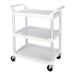 Chariot service hotellerie Rubbermaid blanc