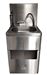 Lave main inox 304 avec dosseret et poubelle