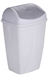 Poubelle clapet 25 litres blanc couvercle gris