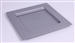 Sous assiette plastique carree argent par 72
