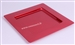 Sous assiette plastique carree carmin par 72
