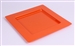 Sous assiette plastique carree orange par 72