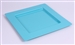 Sous assiette plastique carree turquoise par 72