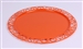 Sous assiette plastique ronde orange par 72