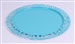Sous assiette plastique ronde turquoise par 72
