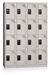 Vestiaire multicases 4 cases superposees 4 colonnes Larg 300mm