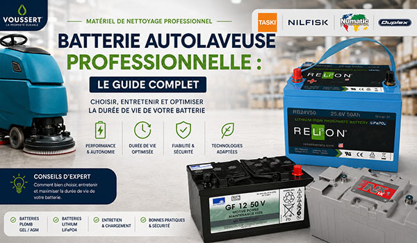 Batterie autolaveuse pro : guide gel, AGM, lithium par marque